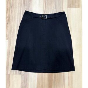 The Limited Black Pencil Skirt With Belt Size 6 Polyester/Viscose/Spandex Blend